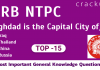 RRB NTPC GK Questions Set-2