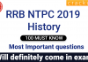 RRB NTPC History Questions PDF