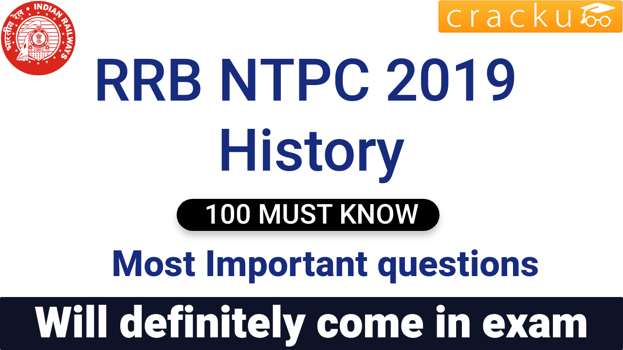 Expected RRB NTPC History Questions PDF 