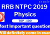 RRB NTPC PhysicsQuestions PDF