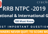 RRB NTPC GK Questiosns