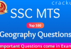 SSC MTS Geography Questions