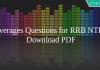 Averages Questions for RRB NTPC PDF