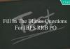 fill in the blanks questions for ibps rrb po