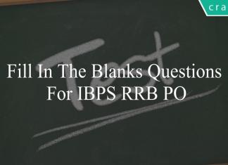 fill in the blanks questions for ibps rrb po