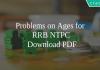 Problems on Ages for RRB NTPC PDF