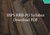 IBPS RRB PO Syllabus Download PDF