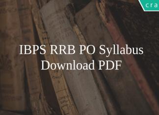 IBPS RRB PO Syllabus Download PDF