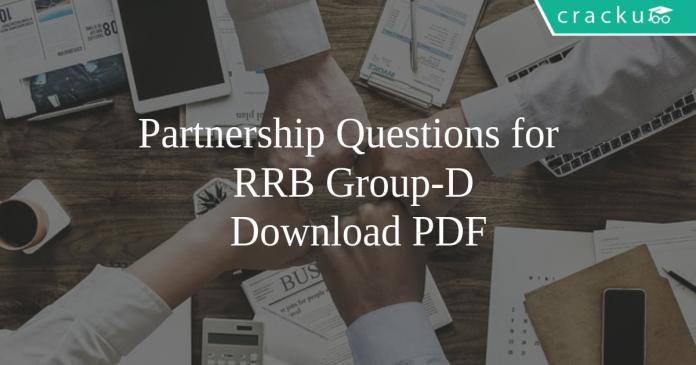 Partnership Questions for RRB Group-D PDF
