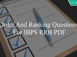 order and ranking questions for ibps rrb po