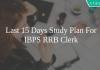 IBPS RRB Clerk Study plan
