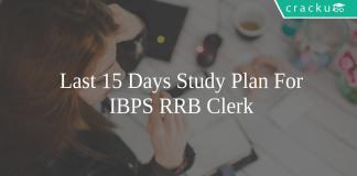 IBPS RRB Clerk Study plan