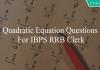 quadratic equation questions for ibps rrb clerk