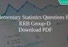 Elementary Statistics Questions for RRB Group-D PDF