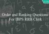 order and ranking questions for ibps rrb clerk