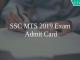 ssc mts admit card