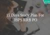 IBPS RRB PO Study plan