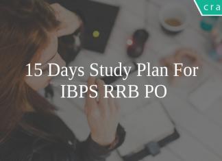 IBPS RRB PO Study plan