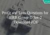 Profit and Loss Questions for RRB Group-D Set-2 PDF