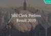 SBI Clerk Prelims Restult Direct Link