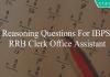 reasoning questions for ibps rrb office assistant