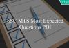 ssc mts most expected questions pdf