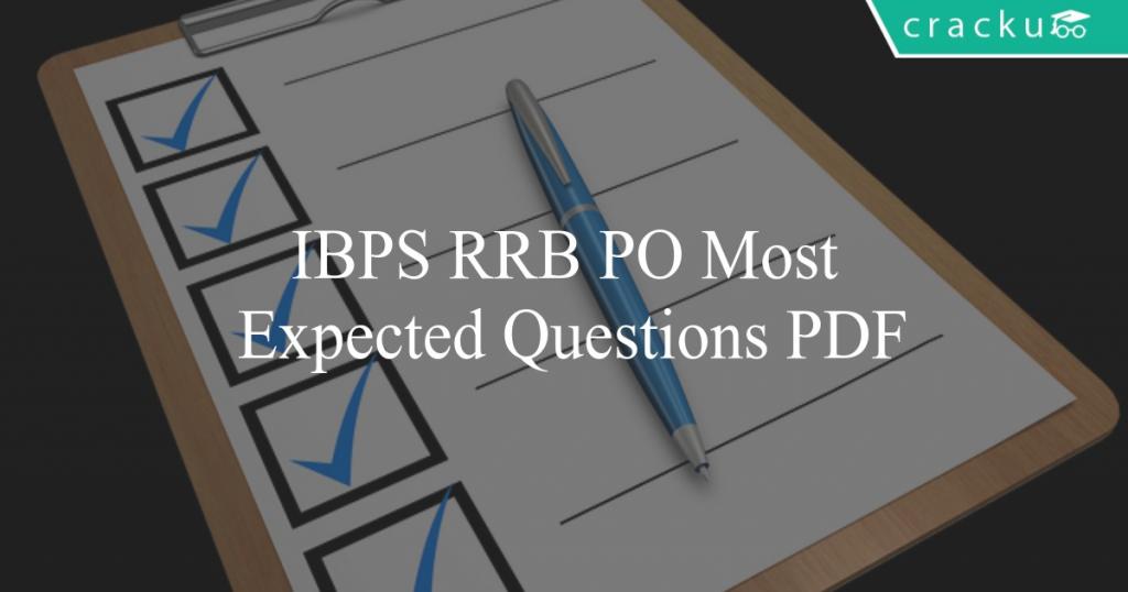 IBPS RRB PO Most Expected Questions PDF - Cracku