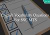 english vocabulary questions for ssc mts