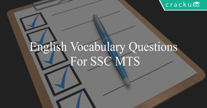 english vocabulary questions for ssc mts