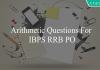 arithmetic questions for ibps rrb po