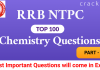 RRB NTPC top-100 Chemistry Questions