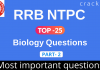 biology questions for rrb ntpc