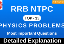 RRB NTPC Physics Problems