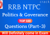 RRB NTPC Politics & Governance