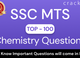 SSC MTS Chemistry Questions