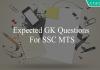 expected gk questions for ssc mts