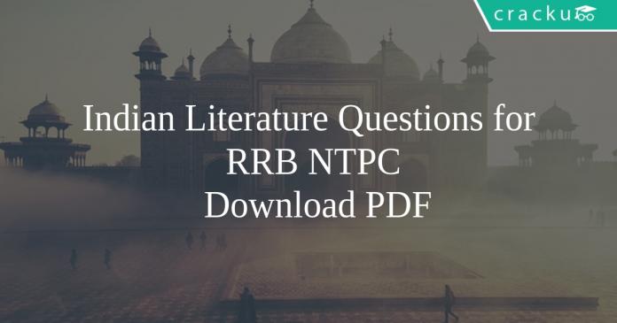 Indian Literature Questions for RRB NTPC PDF
