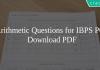 Arithmetic Questions for IBPS PO PDF