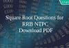 Square Root Questions for RRB NTPC PDF