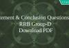 Statement & Conclusion Questions for RRB Group-D PDF