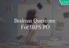 bodmas questions for ibps po