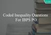 coded inequality questions for ibps po