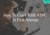 how to crack the RRB NTPC in first attempt