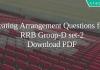 Seating Arrangement Questions for RRB Group-D set-2 PDF