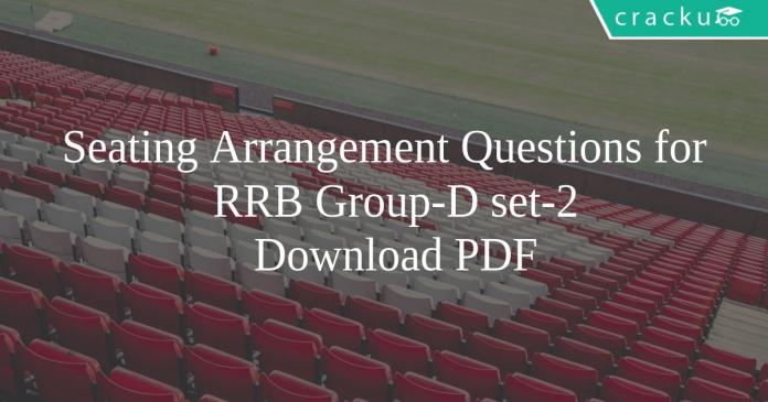 Seating Arrangement Questions for RRB Group-D set-2 PDF