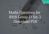 Maths Questions for RRB Group-D Set-3 PDF