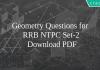 Geometry Questions for RRB NTPC Set-2 PDF
