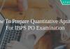 how to prepare quantitative aptitude for bank exam