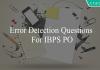 error detection questions for ibps po