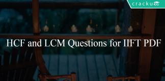 HCF and LCM Questions for IIFT PDF